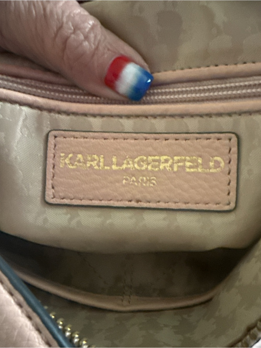 Karl Lagerfeld Blush Pink Shoulder Bag - Picture 4 of 10